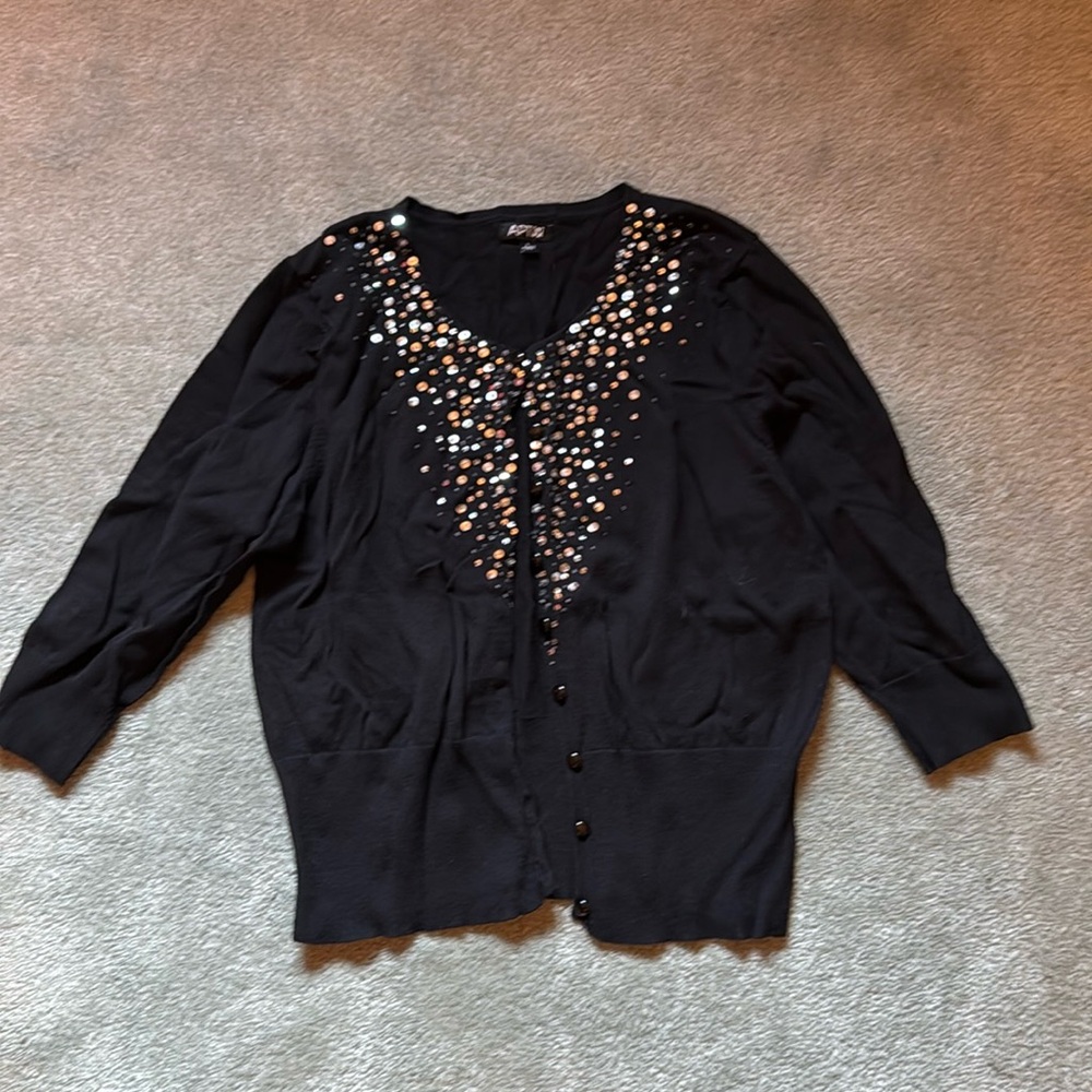 Apt. 9 sequin cardigan size large